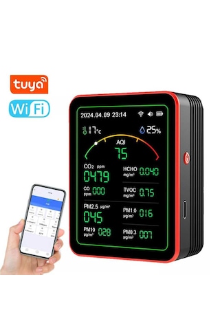 Aek-tech 15'li Aqı,temp,humı,co2,hcho,co,tvoc,pm2.5,pm10,pm1.0,pm