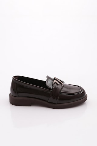Dgn 527 Kadın Loafer Ayakkabı Kahve Rugan