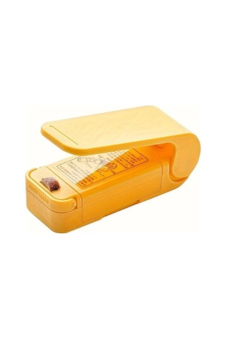 Sunshine011 Sarı Renk Mini Plastik Atıştırmalık Paketleme Makinesi - Ev, Otel, Restoran, Tezgah, Yemek Kamyonu İçin