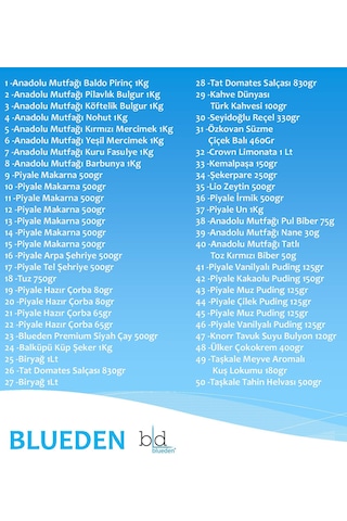 Blueden Ramazan Erzak Kolisi 50'li No: 19