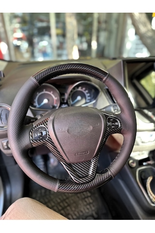 Ford Fiesta 2009-2015 Araca Özel Direksiyon Kılıfı 5d Kristal Kar 1 Adet