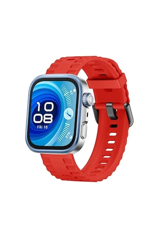 Mey Najmaddin Huawei Watch Fit 3 Klasik Kordon - Kırmızı Najmaddin
