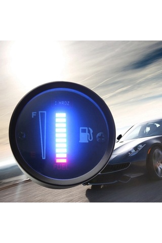 Pazly Otomobil Ve Motosiklet Modifiye Yakıt Ölçer Led Göstergeli K12574
