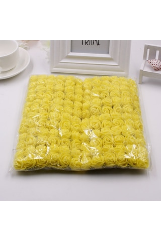 144pcs/lot 2cm Çok Renkli Pe Gül Köpüğü Mini Yapay İpek Çiçekler Buket Düğün Dekoratif Çelenkleri Rose Red Diğer