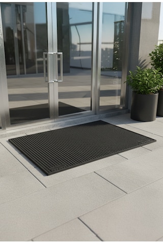 Kaymaz Taban Kauçuk Dış Mekan Paspası, Kauçuk Kapı Önü Paspası 80x120 cm Spike Mat