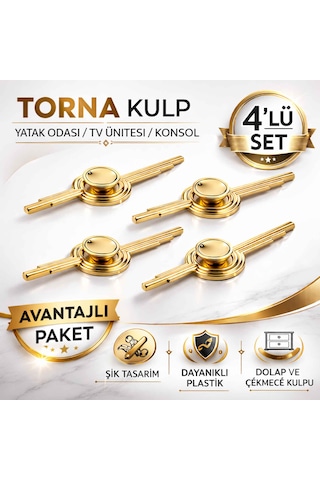Lüks Torna Modern Mobilya Kulpu 4 Adet Dolap Çekmece Konsol Tv Ünitesi Ve Yatak Odası Kulpu Altın
