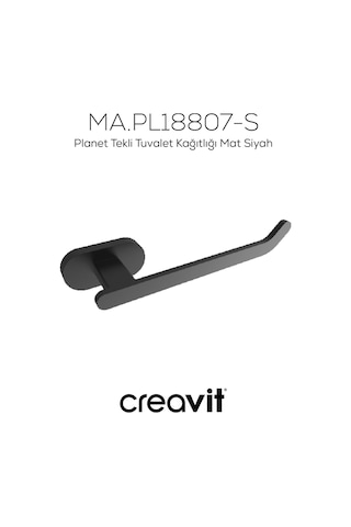 Creavit PL18807-S Planet Tekli Tuvalet Kağıtlığı Mat Siyah