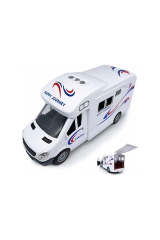 Sürtmeli Sesli Işıklı Oyuncak Karavan Kapıları Açılabilen 29 Cm