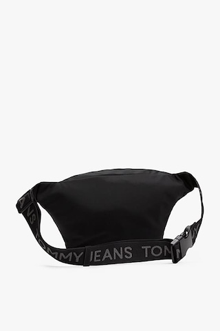 Erkek Yazı Şeritli Bum Bag Askılı Bel Çantası - Siyah Triple Black