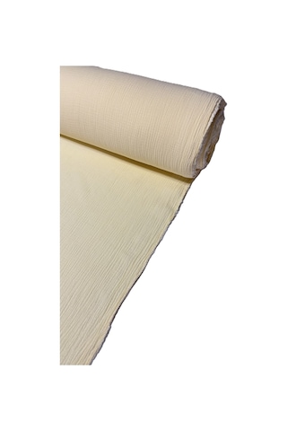 %100 Pamuk Çift Katlı Müslin Kumaş Elbiselik En 140 Cm 4000 -16 Sarı