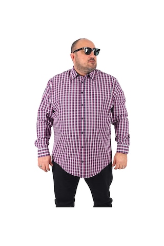 Moc Grande Mocgrande Büyük Beden Erkek Ekoseli Gömlek 23357 BEYAZ