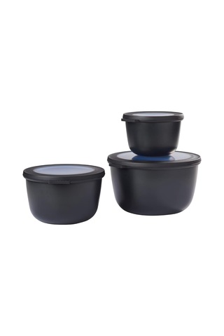 Mepal Cirqula 3 Parçalı Çok Kaseli Set Yuvarlak İskandinav Siyahı - 350, 750 Ve 1250 Ml, Derin Dondu Sku: Smg8690010574947 Açık