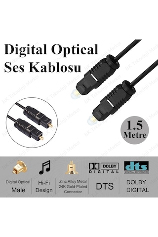 1.5 Metre Digital Optik Toslink Fiber Ses Kablosu Od22