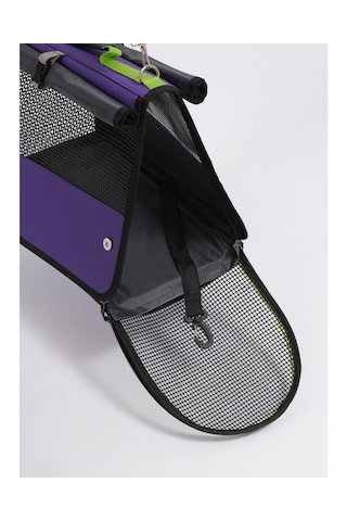 Brave Paws Perdeli Flybag Plastik Yırtılmaz Fileli Çanta Mor