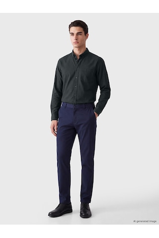 Lcwaıkıkı Classic Haki Regular Fit Oxford Erkek Gömlek