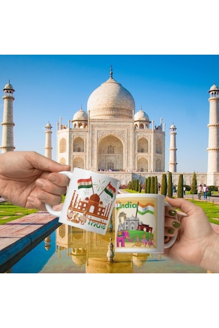 Hindistan Kupa Bardak 2 Adet Seyahat Hatıra India Mug