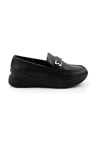 Bambi Siyah Kadın Loafer Ayakkabı K01179769709 Siyah