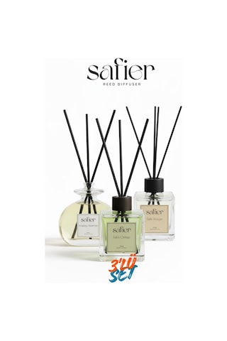 3 Lü Çubuklu Oda Kokusu Seti Bahar Çiçekleri,yasemin Çiçeği,yağmur Ormanları 100 Ml Karışık