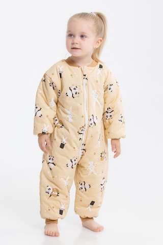 Kız Erkek Çocuk Kalın Elyaf Dolgulu 2.5 Tog Desenli Uyku Tulumu-krem Krem