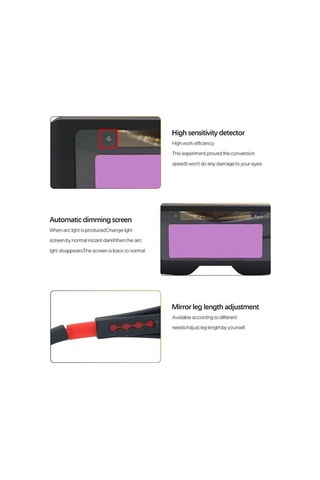 Novahub Parlama Önleyici Kaynak Gözlükleri, Güvenlik Anti-uv, Otomatik Karartma, İnşaat Kaynak Çalışması Gözlükleri