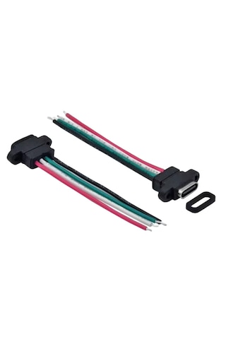 10 Adet 4 Pin Type-c Konnektör Şarj Giriş Soketi