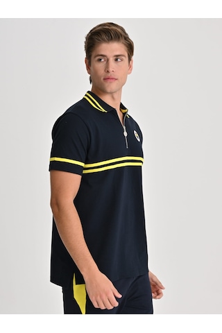 Fenerbahçe Tribün Sarı Lacivert Erkek Polo Tshirt Fb Laci Yeni