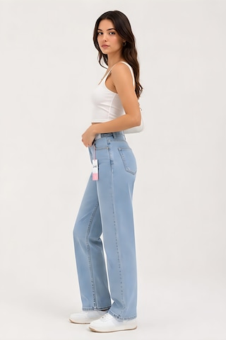 Lili Woman Kadın Açık Mavi Straight Fit Dame Palazzo Pantolon E.2026
