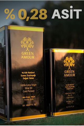 Green Amour Soğuk Sıkım Natürel Sızma Zeytinyağı 5 L