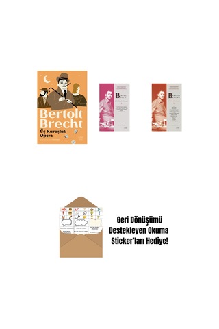 Üç Kuruşluk Opera + Bertolt Brecht - Bütün Oyunları 5 + Bertolt Brecht - Bütün Oyunları 1 + Okuma Sticker'ları