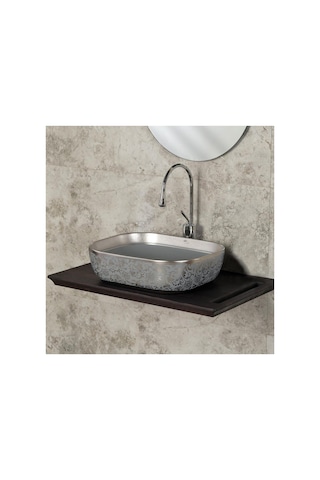 Eh-4290mgg Tezgah Üstü Porselen Lavabo Gri