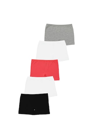 Arma Yıldız Renkli Kız Çocuk Boxer Tayt 5'li Paket Pamuklu Likralı Renklı