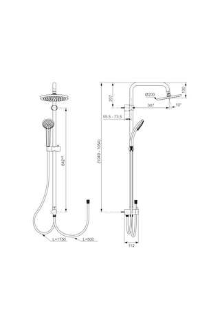 Ideal Standard Idealduo Tepe Duş Sistemi Krom A6281aa Krom