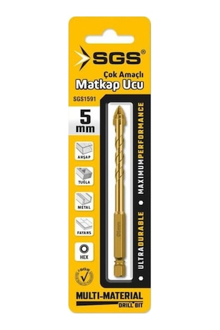Kutayalp Yapı Sgs Sgs1591 Çok Amaçlı Matkap Ucu 5mm