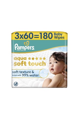 Aqua Soft Touch Bebek Islak Havlu 3 Paket 180 Yaprak