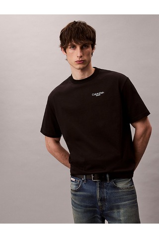 Calvin Klein Erkek T Shirt Lv04rd825g Ub1 Siyah Siyah