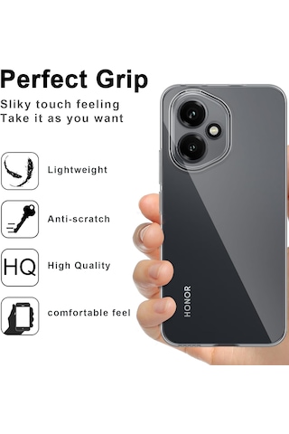 Honor 400 Kılıf Kamera Çıkıntılı Korumalı Yumuşak Şeffaf Silikon