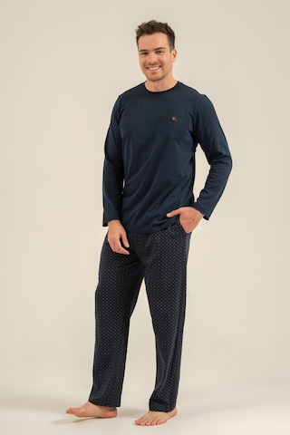 Arnetta Erkek Lacivert Nakışlı Uzun Kol Pijama Takım Ar3847-s-v1 Ar3847-s-v1