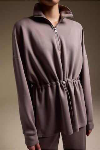 Defacto Long Fıt Dik Yaka Modal Sporcu Sweatshirt F9065ax26spbn576 Kahve-bn576
