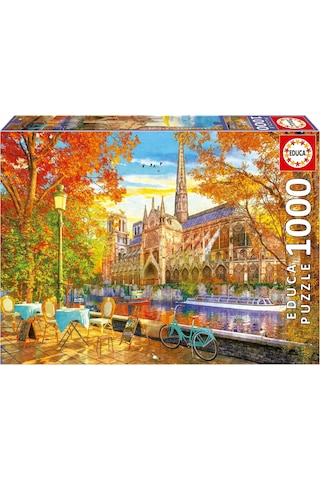 Educa 1000 Parçalık Sonbaharda Notre Dame Manzarası Puzzle - 19936
