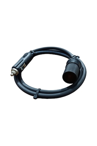Araç Çakmaklık Uzatma Kablosu 12-24 Volt 16 Amper 2 X1,5mm Ttr Bakır 1 Mt-siyah