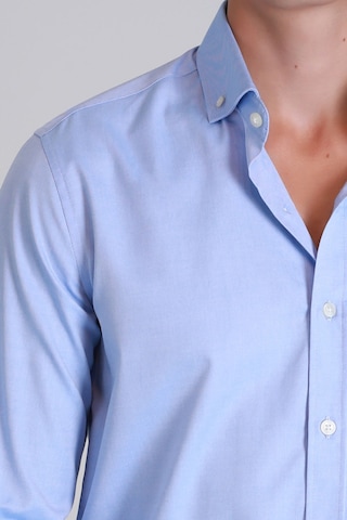 Lufian Erkek Danıel Basic Slim Fit Gömlek 112010640 Mavi Mavi
