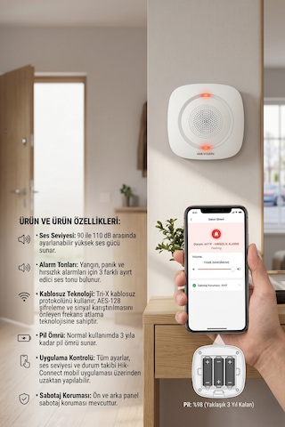 Hikvision Ds-ps1-ı-we Kablosuz Dahili Siren