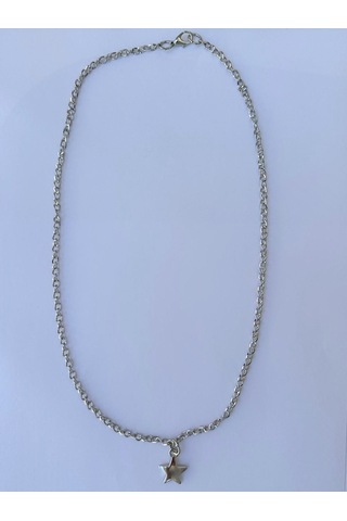 Paytak Moda Yıldız Gümüş Rengi Zincir Kolye Unisex Zincir Kolye Pytkznckly244 Gümüş