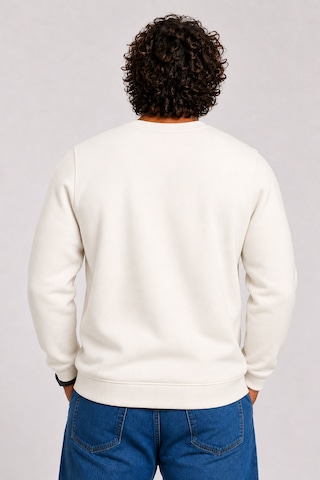 Starbattal Erkek Büyük Beden Sıfır Yaka 3ip Sweat Black 24202 Ekru-2852