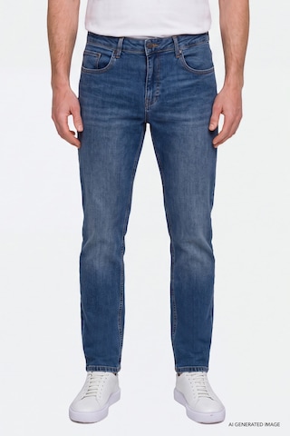 Ac&Co / Altınyıldız Classics Erkek Lacı Pamuklu Comfort Fit Rahat Kesim 5 Cepli Esnek Rahat Jean Kot Denim Pantolon