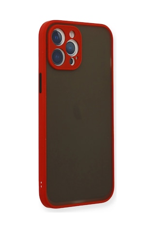 Apple Uyumlu iPhone 12 Pro Max Kılıf Montreal Silikon Kapak Kırmızı,