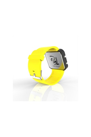 Cool Watch Saat - Siyah Led Kasa - Sarı Kayış Unisex Pembe