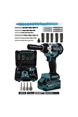 Assur Pro 21V Çift Akülü Kömürsüz 450nm Somun Sıkma Sökme - 2888