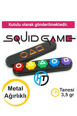 Squid Game Gonggi 5 Taş Oyunu Ağırlıklı Kutulu