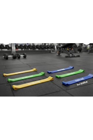 6'lı Hafif-orta-güçlü Direnç Lastiği Seti - Aerobik Bant - Spor - Direnç - Lastik-yoga Lastiği-direnç Bandı Çok Renkli